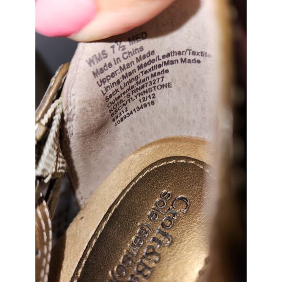 Croft & Barrow Sole Sense Ability Wedge Sandals SZ 7.5 Medium Beige - Picture 3 of 12